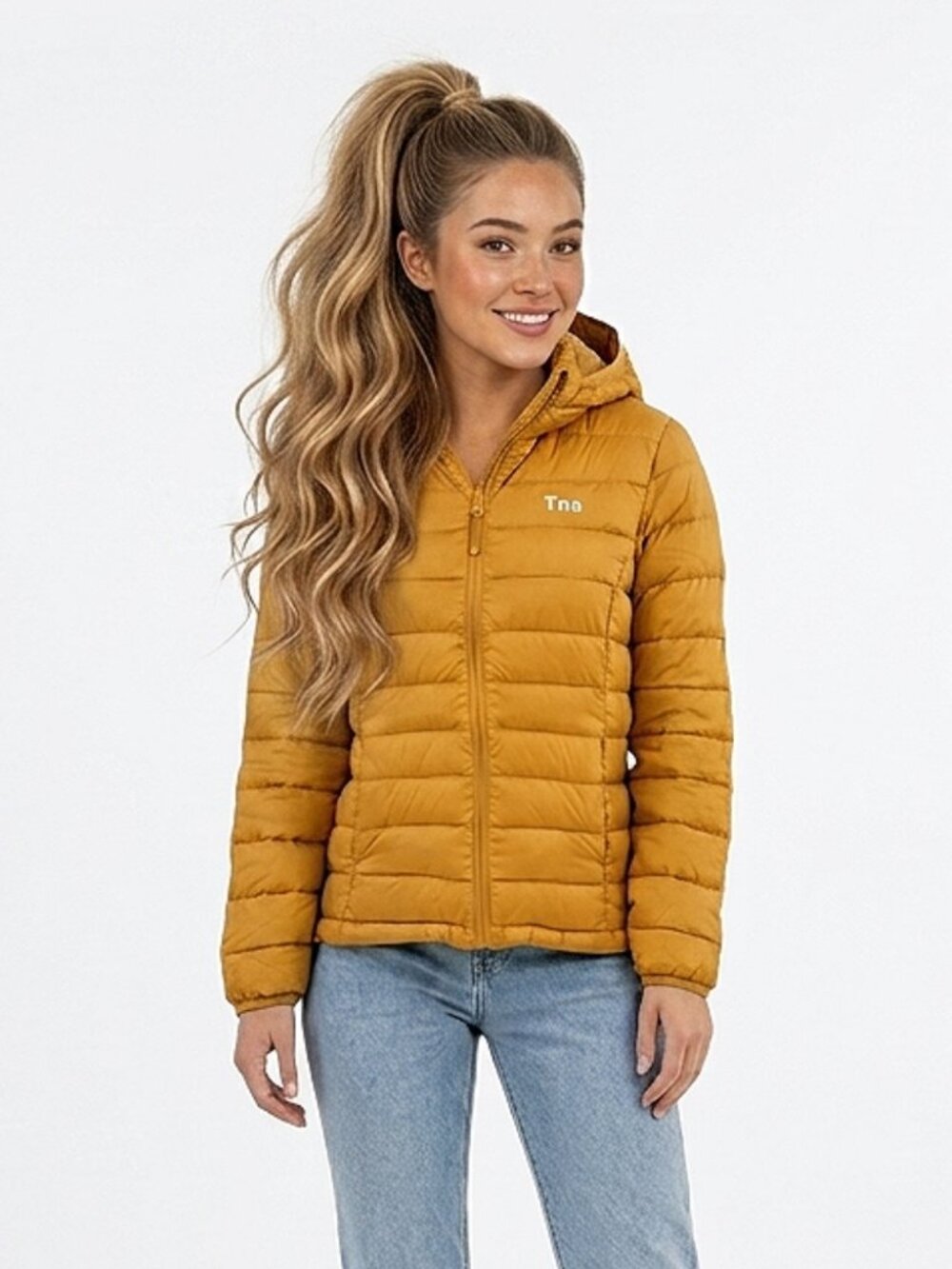 Aritzia TNA Botanie Puffer Jacket In Marigold Yellow